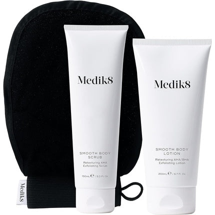 Set exfoliant corp, Medik8, Smooth Body, scrub 150ml + loțiune 200ml