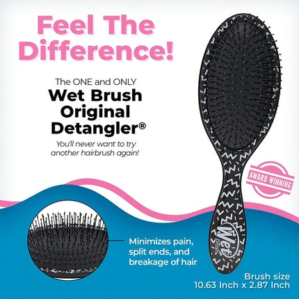 Perie păr Wet Brush Original Detangler Hipster, model carouri diagonale