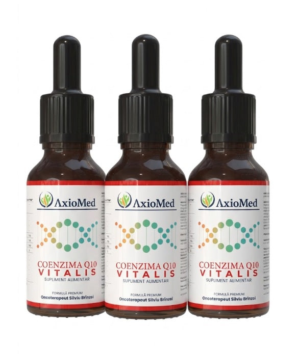 AxioMed Coenzima Q10 Vitalis – supliment alimentar sub forma de picaturi cu coenzima Q10 – 150 ml