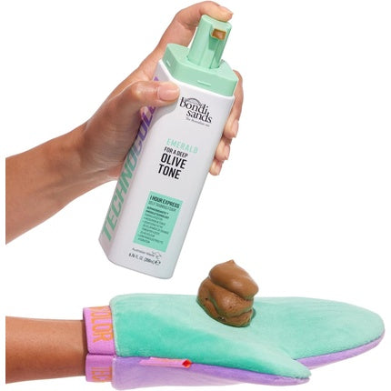 Spumă Bronzantă Rapidă, Bondi Sands, Technocolor Emerald, 281g, Culoare Oliv