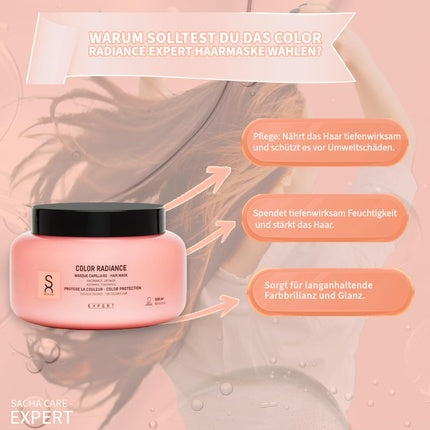 Masca de păr Sacha Juan Expert Color Radiance, 247 g, roz