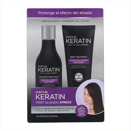Șampon și Tratament Post Alisat Kativa, Keratină & Argan, 300g