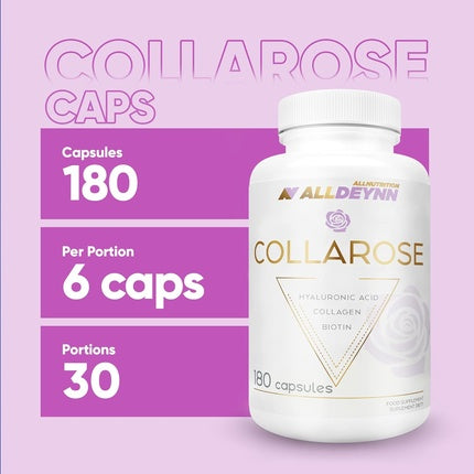 Capsule supliment Alldeynn Collarose, 180 capsule, alb