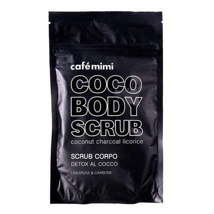 Scrub corp, Cafe Mimi, cărbune de cocos și lemn dulce, 150g