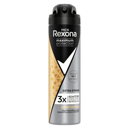 Spray deodorant Rexona Men Maximum Protection Sport Defence, 150ml, negru-portocaliu