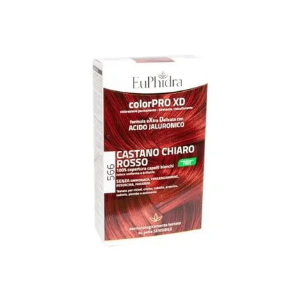 Vopsea de păr Euphidra Colorpro XD 566 Castano Chiaro Rosso Sangria