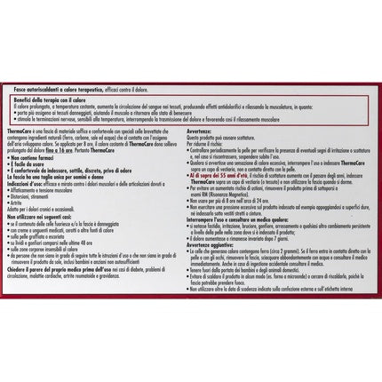 Fasce Autoriscaldante Thermacare Back 4 Strips