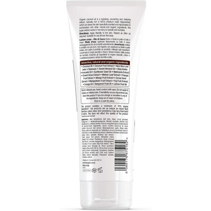 Loțiune Dr Organic, ulei de cocos, 200 ml