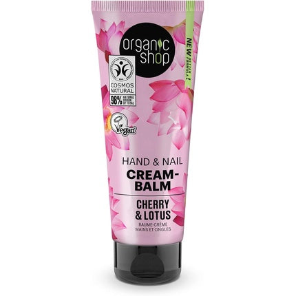 Cremă de mâini, Organic Shop, Cireș și lotus, 75ml