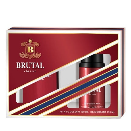 Set cadou Deodorant + After Shave, La Rive Brutal Classic, 150ml + 100ml, roșu