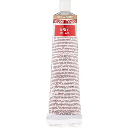 Wella Colour Touch Demi-Permanent Hair Colour 9/97, 60ml, Very Light Cendre Brunette Blonde
