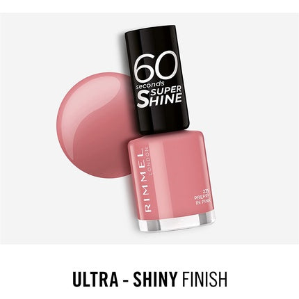 Lac de unghii, Rimmel, 60 Seconds, Preppy in Roz, 8ml