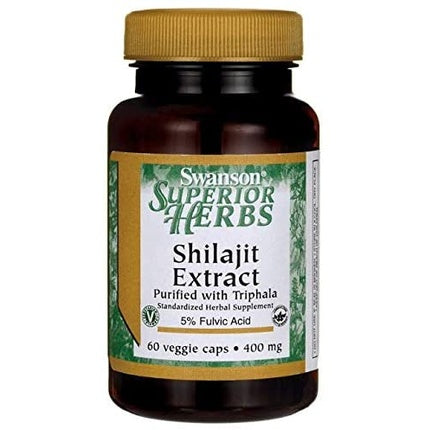 Capsule Vegetale Swanson, Extract de Shilajit 400mg - Pack 60 Capsule