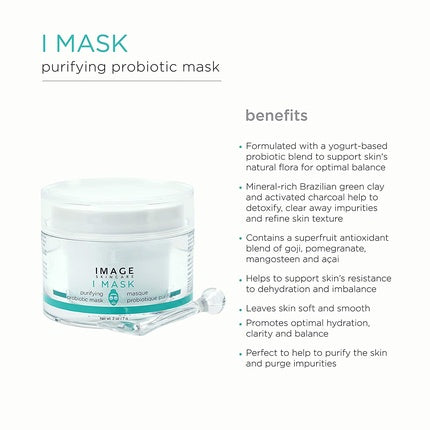 Mască de față purificatoare cu probiotice, Image Skincare, 2oz (56g)