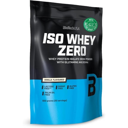 Proteină izolată BioTechUSA Iso Whey Zero, 500g, vanilie