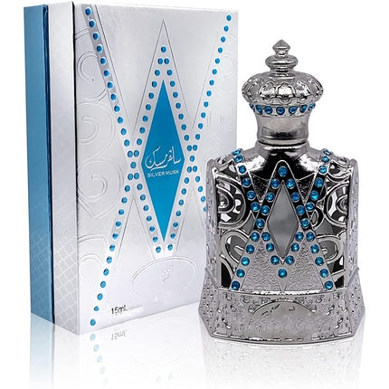 Ulei Parfum Afnan Silver Musk, 15ml, Argintiu