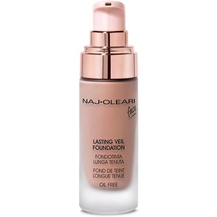 Fond de ten Naj Oleari Long Lasting Foundation 105 Rosy Biscuit, 30ml, cremă lichidă, ambalaj cu pompă