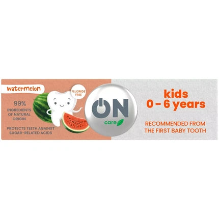 Pasta de dinți Oncare Kids, aromă de pepene, fără fluor, 90 g