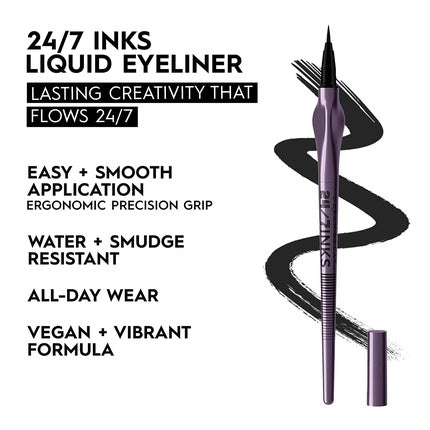 Eyeliner, Urban Decay 24/7 Inks, negru mat, rezistent la apă