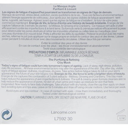 Masca cosmetică, Lancôme Énergie de Vie, verde