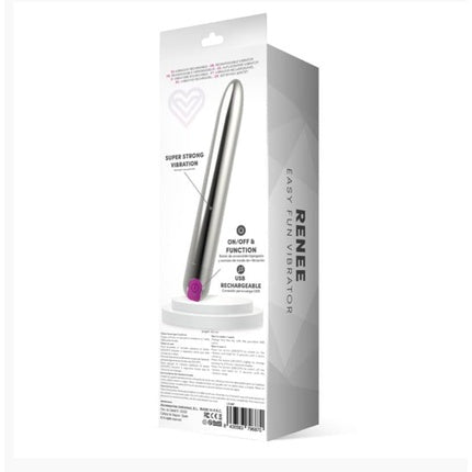 Vibrator Generico Renee, argintiu, 10 funcții