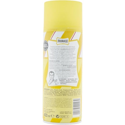 Spumă de ras, Proraso, Yellow, 400 ml
