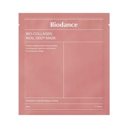 Mască facială Biodance Bio-Collagen Real Deep Mask, 34 g, roz