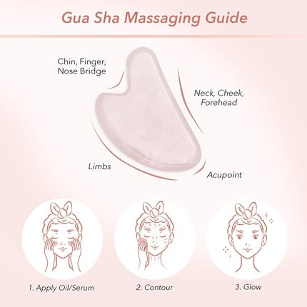Masaj facial din cuarț roz, Zoë Ayla, model Rose Quartz, culoare roz, material piatră naturală