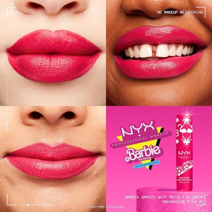 Ruj NYX Barbie Smooth Whip Lip Cream roz
