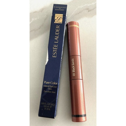 Creion lichid pentru ochi Estée Lauder Pure Color Liquid Eyeliner Duo 01 Black Sand