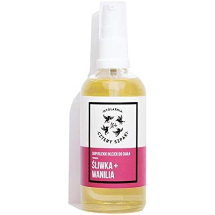Cztery Szpaki - Ulei Corporal Ușor cu Arome de Prună și Vanilie, 100ml