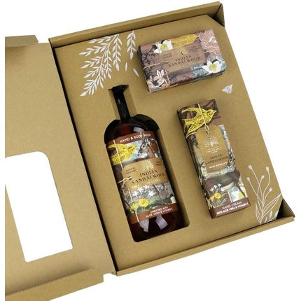 Cutie cadou The English Soap Company - Anniversary Hand and Body Gift Box Indian Sandalwood