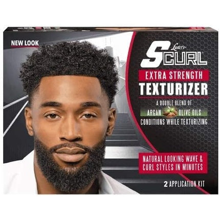 Kit texturizare păr bărbați, Luster's S-Curl, Extra Strength, cu ulei de măsline și argan, 410g