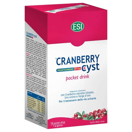 Băutură înlocuitoare de masă, Esi, Cranberry, 16 pliculețe