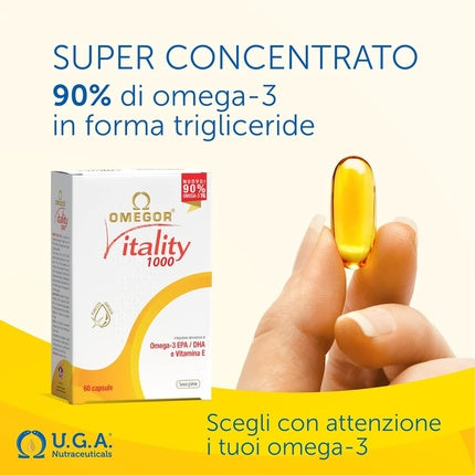 Supliment Omega-3, Omegor, Vitality 1000, 60 capsule