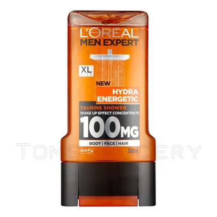 Gel de duș L'Oréal Paris Men Expert Hydra Energetic, 300ml, portocaliu