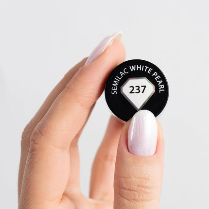Lac de unghii, Semilac, 237 White Pearl, 7ml