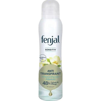 Fenjal Deospray Sensitive Dry, Antitranspirant cu Allantoina și Iasomie, Alb, 150ml