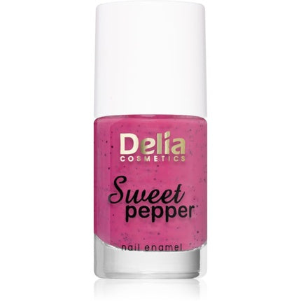 Smalt pentru unghii, Delia Cosmetics, Sweet Pepper Black Particles, Berry, 11 ml