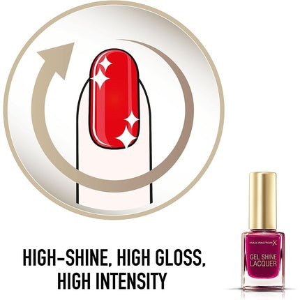 Lac de unghii, Max Factor, Gel Shine Lacquer, visiniu, 11ml