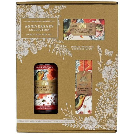 Set Cadou The English Soap Company - Colecția de Aniversare Gardeners Grapefruit, 980g
