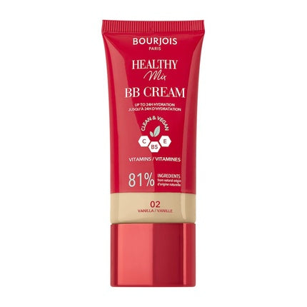 BB cream Bourjois Healthy Mix, nuanța 02 Vanilla, acoperire medie, finish natural, 30 ml