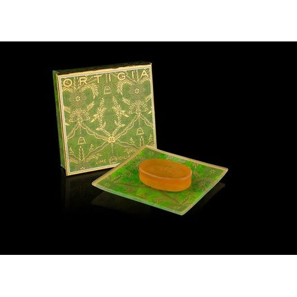 Ortigia Lime Glass Plate + Soap 40g, Verde, 137g