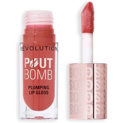 Lip Gloss, Revolution Beauty, Pout Bomb, roz, luciu intens