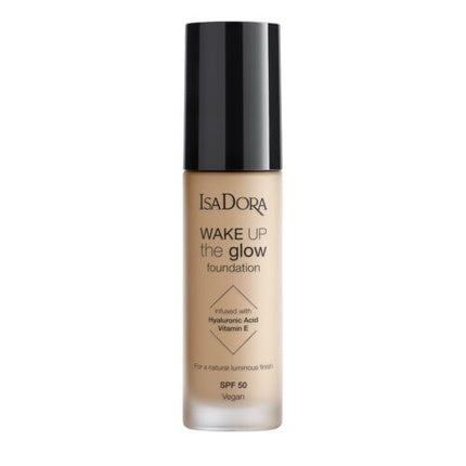 Fond de ten iluminant IsaDora Wake Up The Glow Foundation SPF50, 30 ml
