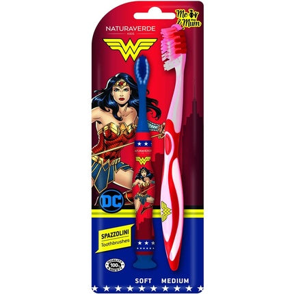 Periuță de dinți copii Naturaverde Wonder Woman, set 2 buc