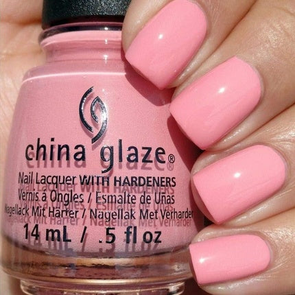 Lac de unghii, China Glaze, Pink or Swim, roz 14ml