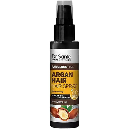 Spray de păr Dr Santé cu ulei de argan și keratină, 150 ml, pentru păr deteriorat