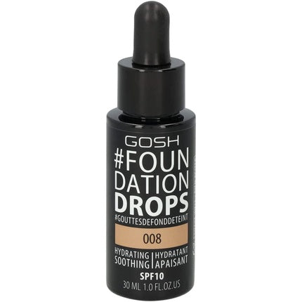 Fundație lichidă în picături GOSH Copenhagen, ton 08 Honey Chestnut