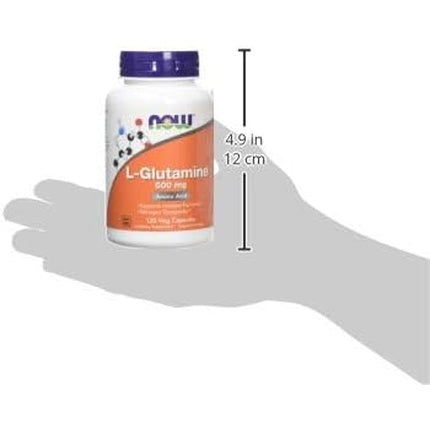 Supliment alimentar, Now Foods, L-Glutamine 500mg, 120 capsule, alb